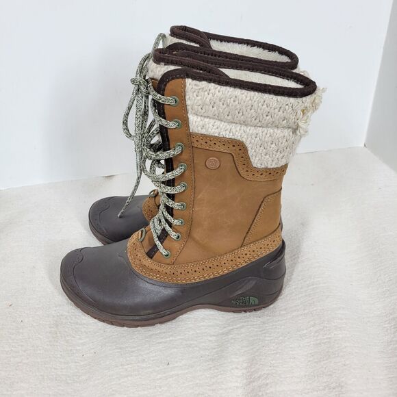 The North Face Boots Womens Size 6 Brown Shellista II Mid Daschund Winter Hiking - Picture 7 of 13